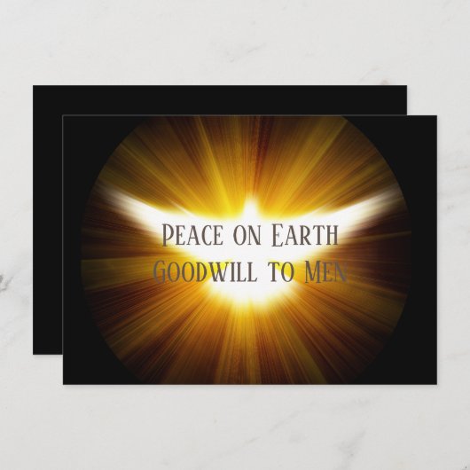 vredesduif | Vrede op aarde Goede wil voor Man Kaart (Voorkant / Achterkant)