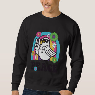 Vredesduif Vredesteken Hippie Groovy Trui