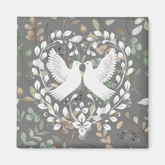 Vredesduiven 2 magneet (Voorkant)