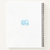 Vredesduiven en bloem notebook notitieboek (Achterkant)