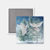 Vredesduiven Luke 2:14 Kerstmagneet Magneet (Voorkant / Achterkant)