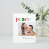 Vredesfeestdag | VOEG JE FAMILIEPHOTO TOE Briefkaart (Staand voorkant)