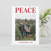 Vredesfoto Feestdagenkaart (Staand voorkant)