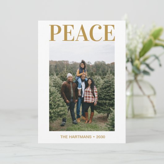 Vredesfoto Feestdagenkaart (Staand voorkant)