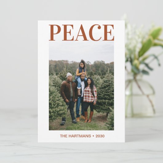 Vredesfoto Feestdagenkaart (Staand voorkant)