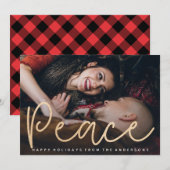 Vredesfotokaart voor Shimmering Feestdagenkaart (Voorkant / Achterkant)