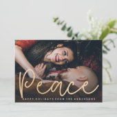 Vredesfotokaart voor Shimmering Feestdagenkaart (Staand voorkant)