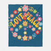 VREDESFREEDOM 60s 70s  Tie Dye Hippie Fleece Deken (Voorkant)