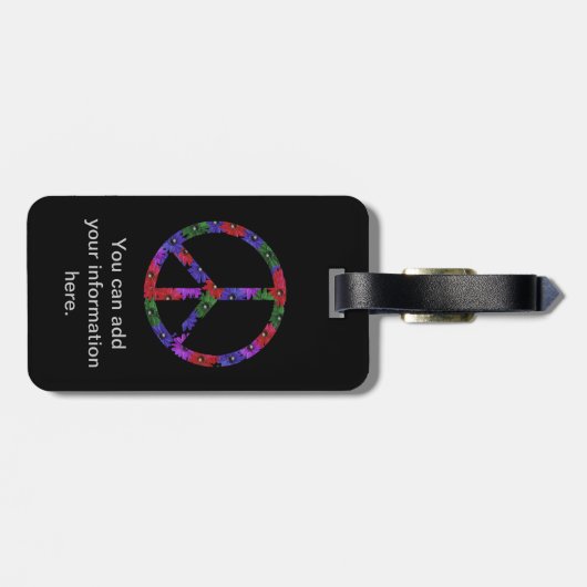 Vredesgebaar Bagagelabel (Achterkant horizontaal)