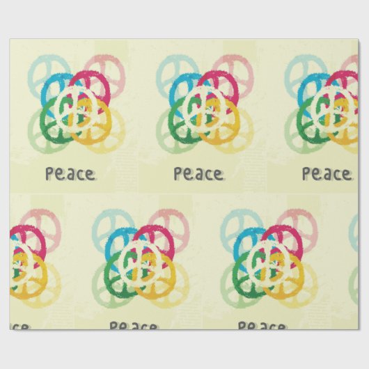 Vredesgebaar Cadeaupapier (Vlak)