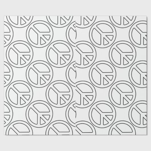 Vredesgebaar Cadeaupapier (Zoom)