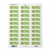 Vredesgebaar Floral in groen Etiket (Full Sheet)