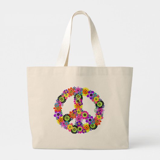 Vredesgebaar Grote Tote Bag (Achterkant)