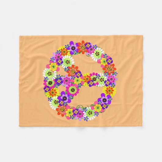 Vredesgebaar in strand fleece deken (Voorkant (Horizontaal))