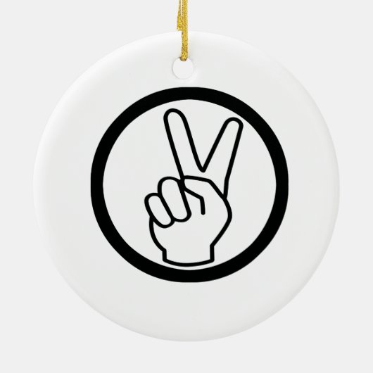 Vredesgebaar Keramisch Ornament (Achterkant)