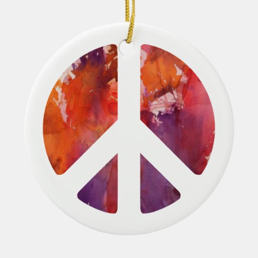 Vredesgebaar Keramisch Ornament (Voorkant)