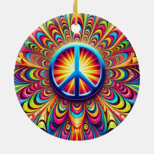 Vredesgebaar Keramisch Ornament (Achterkant)