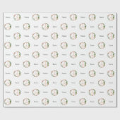 Vredesgebaar met bijtende botanische kerst cadeaupapier (Vlak)