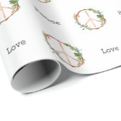 Vredesgebaar met bijtende botanische kerst cadeaupapier (Rol Hoek)