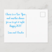 Vredesgebaar met vrolijk nieuwjaar voor Dove Briefkaart (Achterkant)