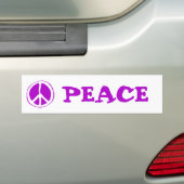 Vredesgebaar Paars - Bumpersticker (Op auto)