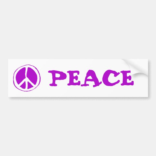 Vredesgebaar Paars - Bumpersticker (Voorkant)