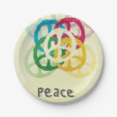 Vredesgebaar Papieren Bordje (Voorkant)