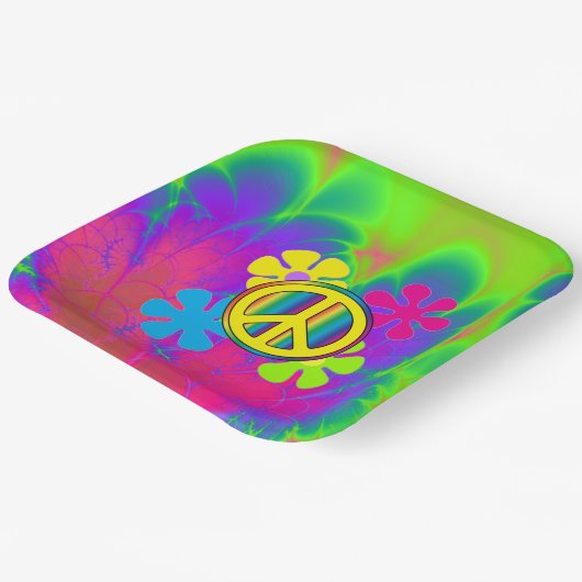 Vredesgebaar Papieren Bordje (Gebogen)