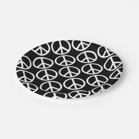 Vredesgebaar Papieren Bordje (Gekanteld)