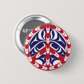 Vredesgebaar Ronde Button 5,7 Cm (Voorkant /achterkant)