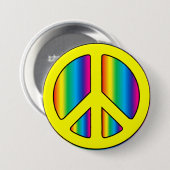 Vredesgebaar Ronde Button 7,6 Cm (Voorkant /achterkant)
