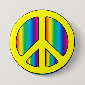 Vredesgebaar Ronde Button 7,6 Cm (Voorkant)
