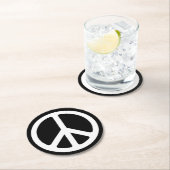 Vredesgebaar Ronde Kartonnen Onderzetter (Insitu)