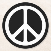 Vredesgebaar Ronde Kartonnen Onderzetter (Voorkant)