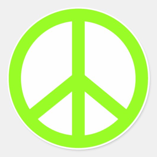 Vredesgebaar Ronde Sticker (Voorkant)