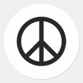 Vredesgebaar Ronde Sticker (Voorkant)
