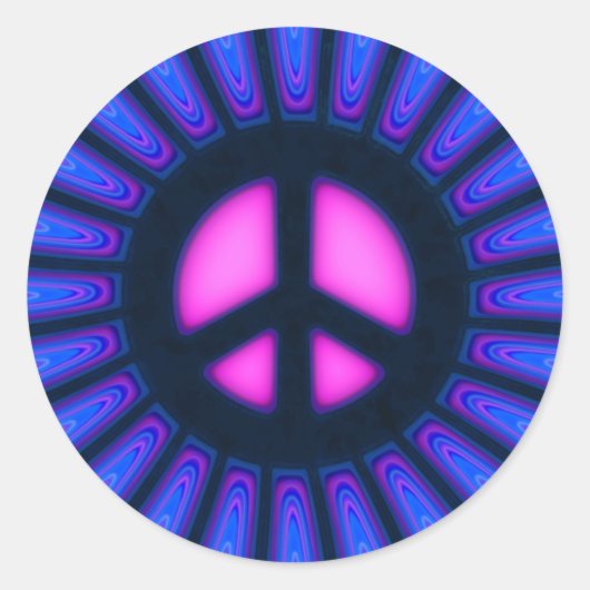 Vredesgebaar Ronde Sticker (Voorkant)