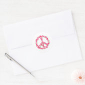 Vredesgebaar Ronde Sticker (Envelop)