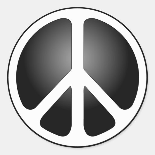 Vredesgebaar Ronde Sticker (Voorkant)