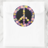 Vredesgebaar Ronde Sticker (Tas)