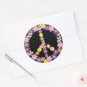 Vredesgebaar Ronde Sticker (Envelop)