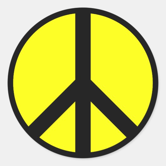 Vredesgebaar Ronde Sticker (Voorkant)