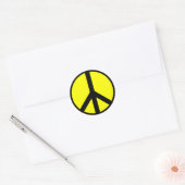 Vredesgebaar Ronde Sticker (Envelop)