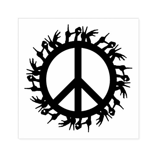 Vredesgebaar Rubberstempel (Afrduk)