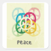 Vredesgebaar Vierkante Sticker (Voorkant)