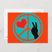 Vredesgebaar Vrede en Liefde Briefkaart (Voorkant / Achterkant)