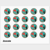 Vredesgebaar Vrede en Liefde Ronde Sticker (Vel)