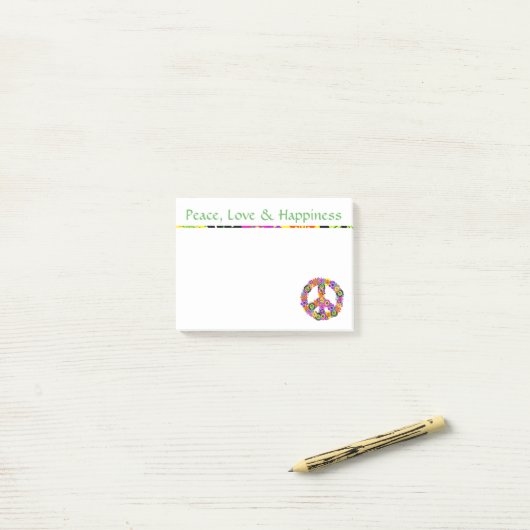 Vredesgebaar Vredesliefde en geluk Post-it® Notes (Op bureau)