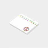 Vredesgebaar Vredesliefde en geluk Post-it® Notes (Schuin)