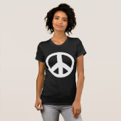 Vredesgebaar Vredessymbool zwart T-shirt (Voorkant volledig)